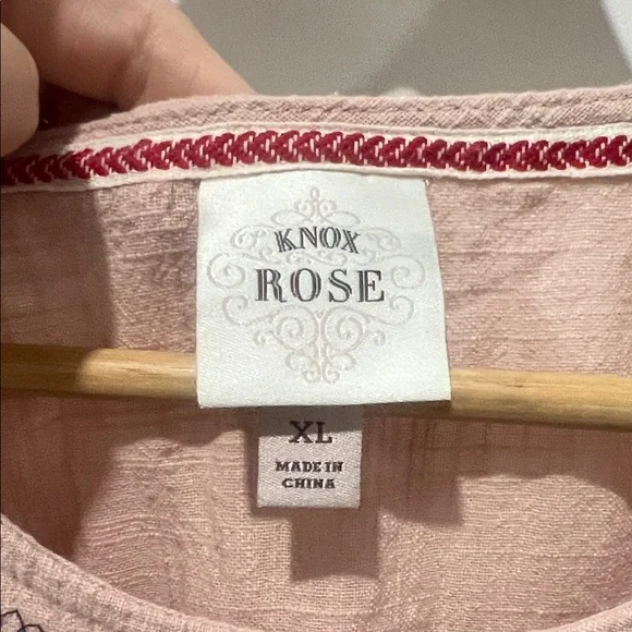 Knox Rose Floral Embroidered Detail Pink Dress Size XL - Picture 5 of 6